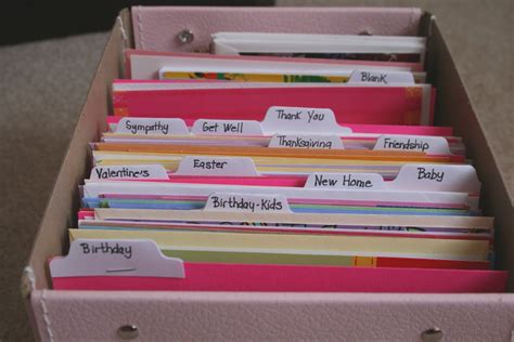 Description of Note Card Organization Ideas