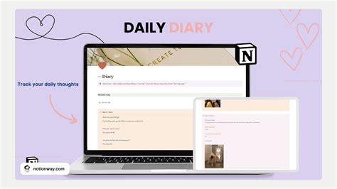 Notion daily journal template example 10