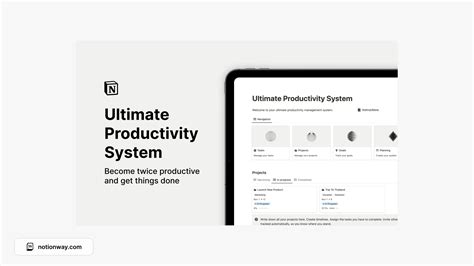 Notion productivity template