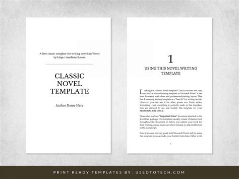 Novel Book Template