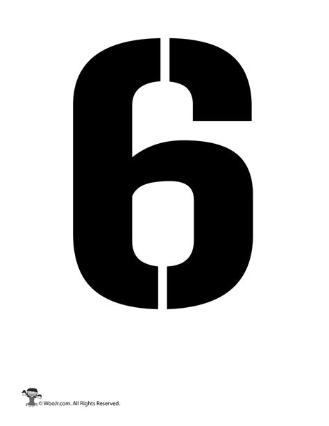 Number Stencil 6