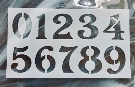 Number stencils for arts