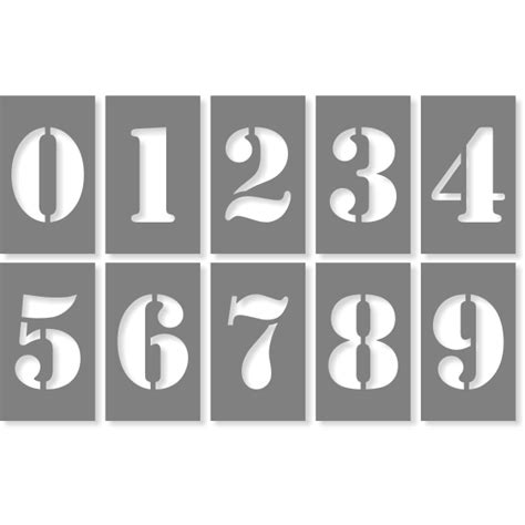 Business applications of number stencils in marketing and branding