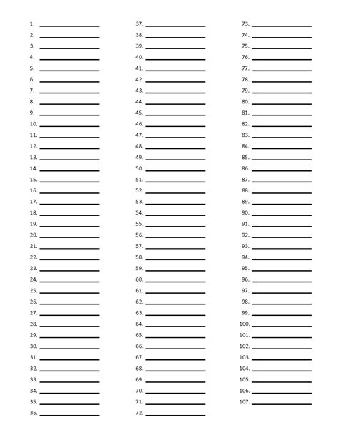 Description of Numbered Lists