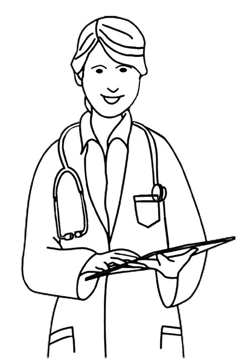 Nurse coloring pages for children