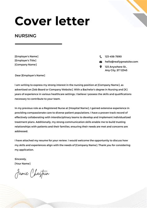 Nurse cover letter templates