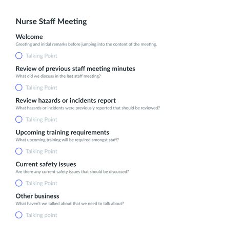 Nursing Agenda Template 1