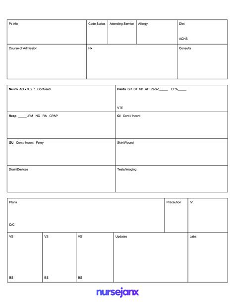 Nursing Brain Sheets Overview