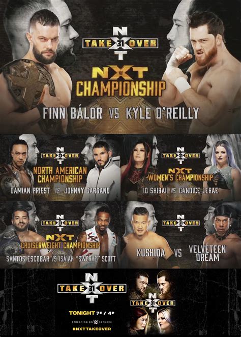 NXT TakeOver Match Card