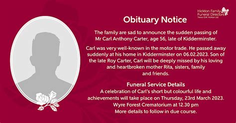 Obituary Notification