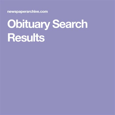 obituary search results