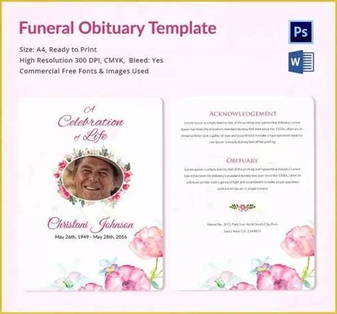 Obituary Template 10