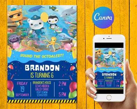 Octonauts Birthday Invitations Template