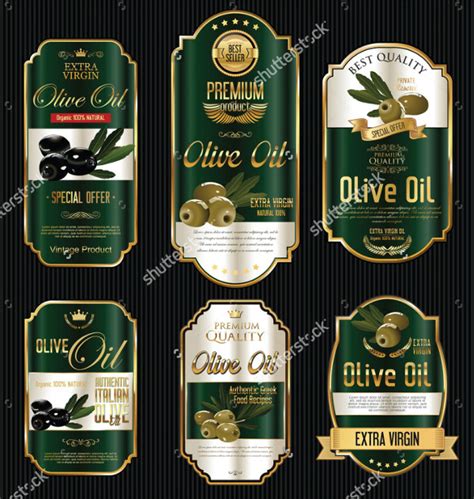 Oil Bottle Label Templates Design