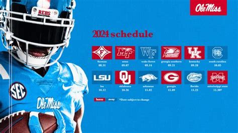 Ole Miss Football Schedule Overview