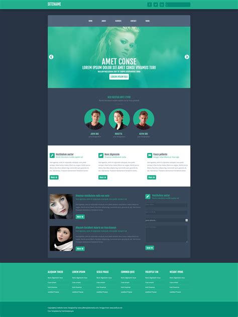 One Page HTML Template Design