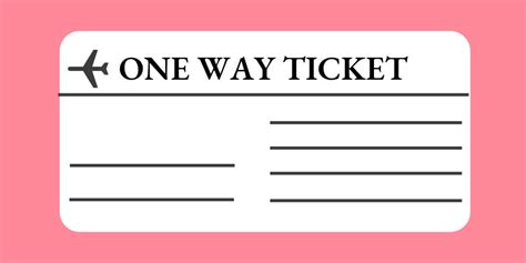 One-Way Ticket Template