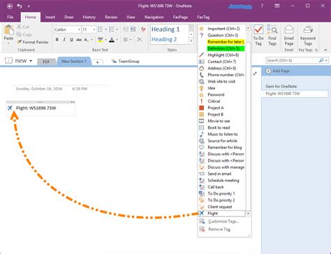 Using Tags in OneNote