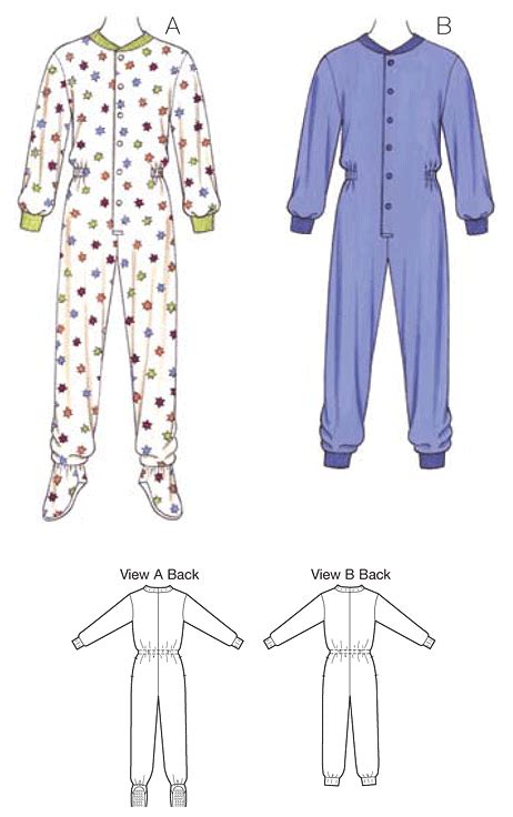 Onesie Pajama Pattern Variations