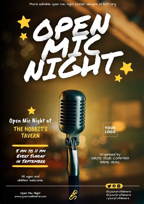 Creating a Free Open Mic Flyer Template