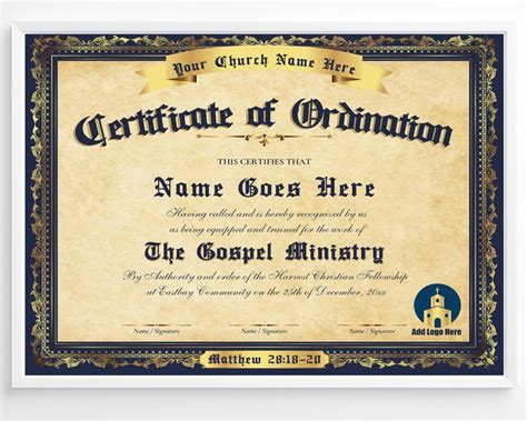 Ordination Template 3