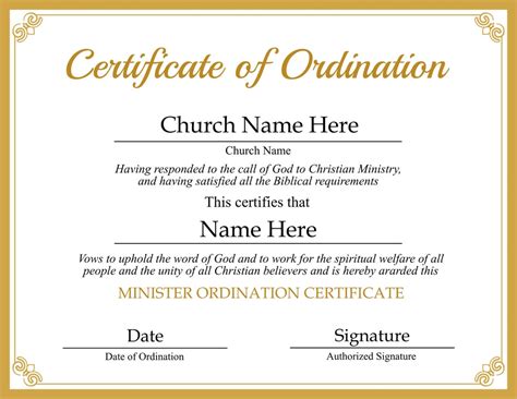 Ordination Template 7