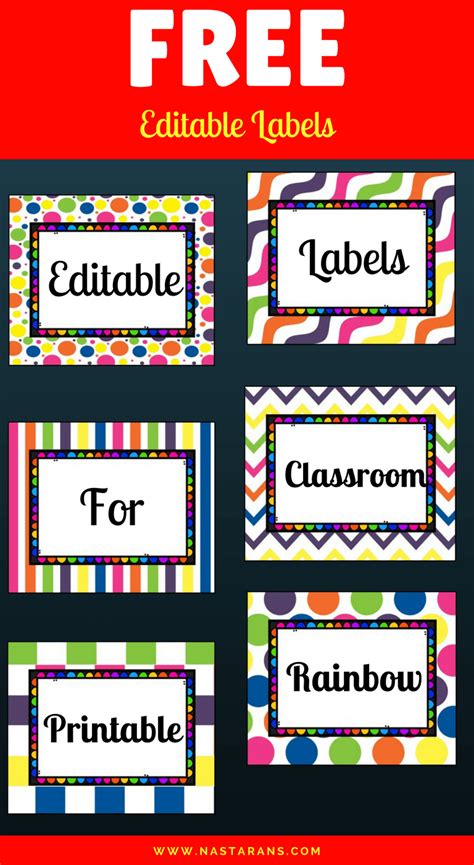 Organizational printable signs