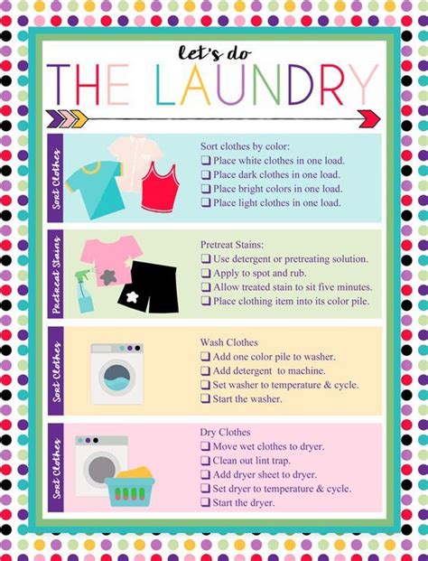 Organizing Your Laundry with Charts