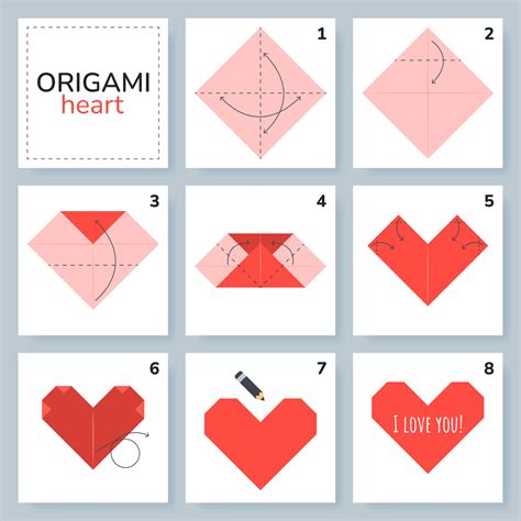 Origami Heart Prints