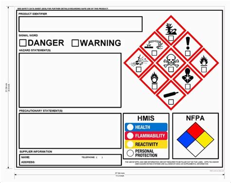 Osha Secondary Container Label Template 7