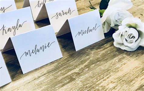 Rustic outdoor event place cards made from natural materials