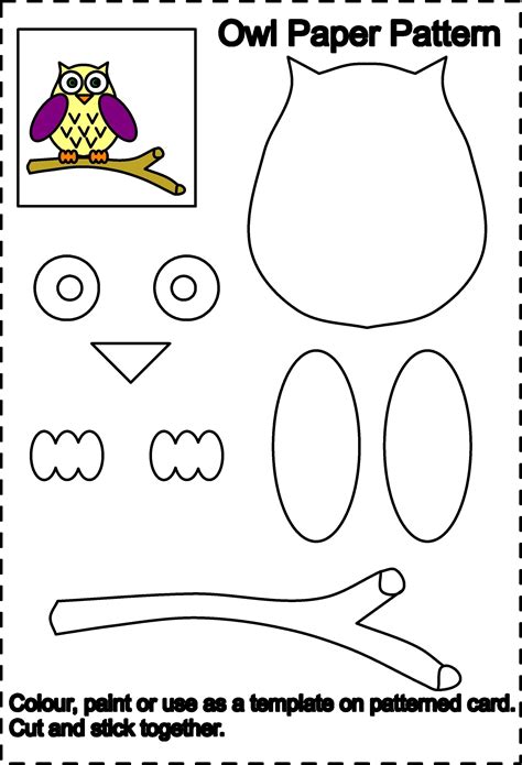 Owl Outline Template for Art