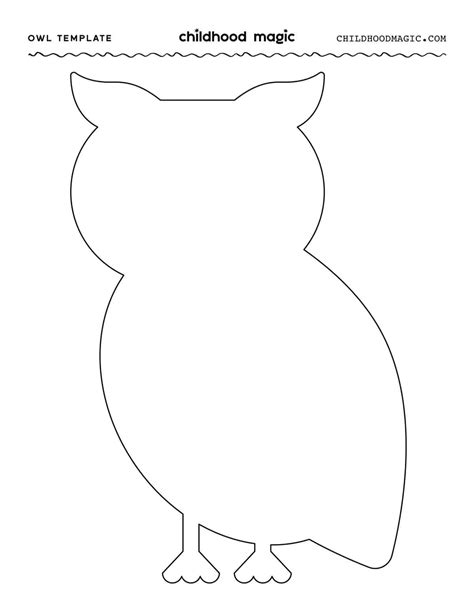 Owl Outline Template for Education