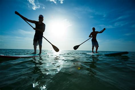 Paddleboarding on the lake