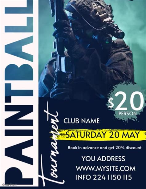 Paintball party invitation template