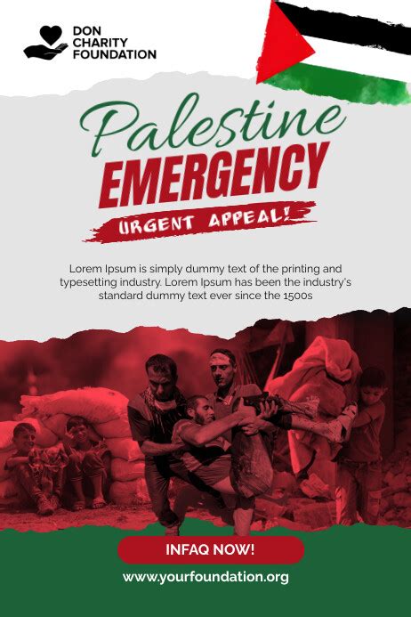 Palestine Flyer Template Design