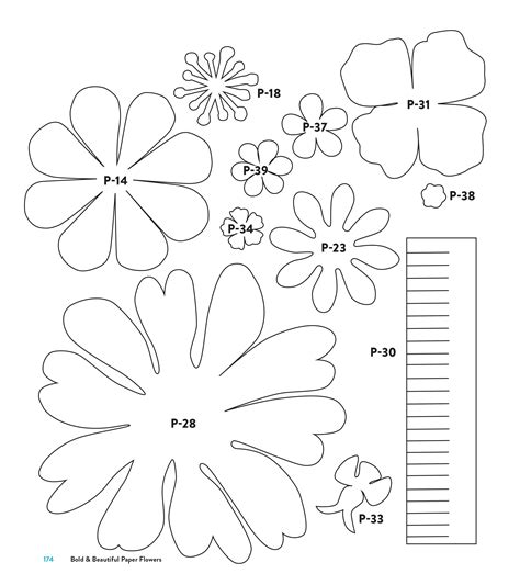 Paper Flower Templates Printable