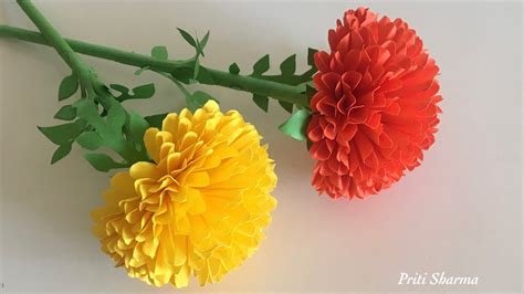 Paper Marigold Flowers