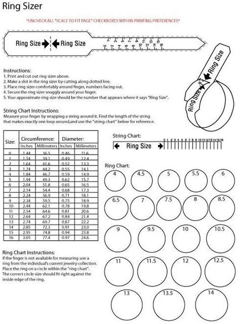 Paper Ring Sizer Template 1