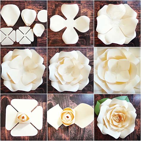 Description of Paper Rose Templates for Floral Arrangements