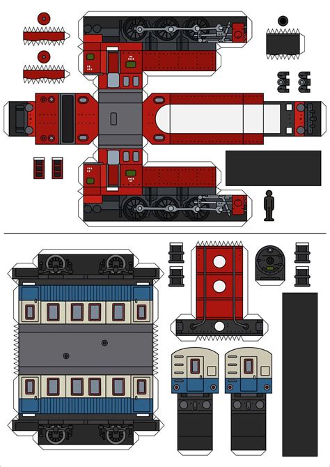 Paper Train Templates Creativity