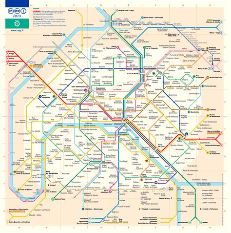 Paris Metro Map Printable