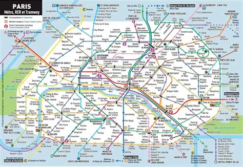 Paris Metro Map Zones