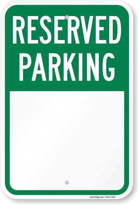 Parking Sign Templates