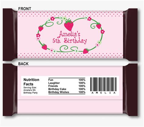 Party Hershey Bar Templates