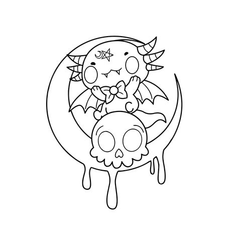 Pastel Goth Coloring Page 10