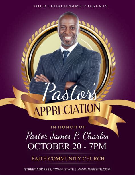 Pastor Appreciation Flyer Template 9