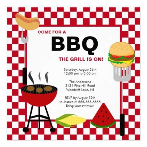 Patriotic BBQ Invitation Template