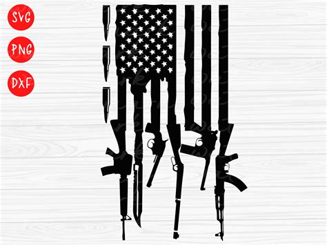 Patriotic Gun Stencils