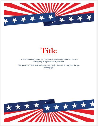 Patriotic templates for personal use